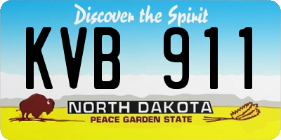 ND license plate KVB911