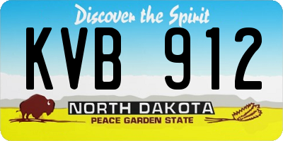 ND license plate KVB912
