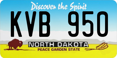 ND license plate KVB950