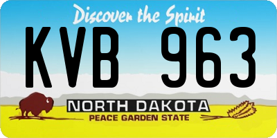 ND license plate KVB963