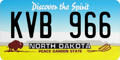 ND license plate KVB966