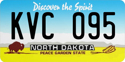 ND license plate KVC095