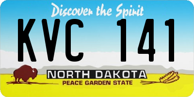 ND license plate KVC141