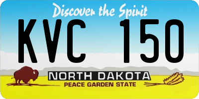 ND license plate KVC150