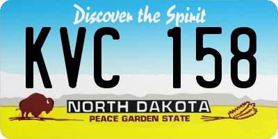 ND license plate KVC158