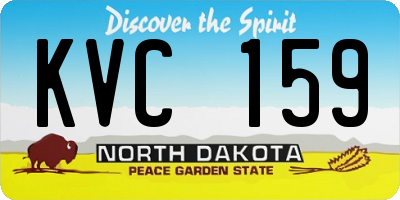 ND license plate KVC159