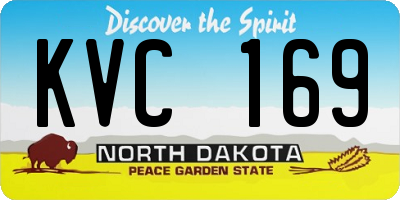 ND license plate KVC169