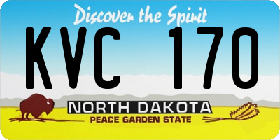 ND license plate KVC170