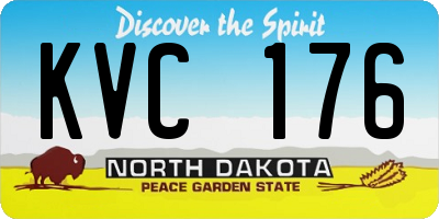 ND license plate KVC176