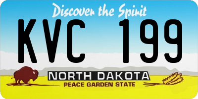 ND license plate KVC199