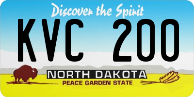 ND license plate KVC200