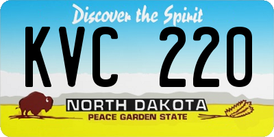 ND license plate KVC220