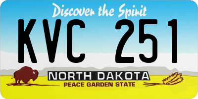 ND license plate KVC251