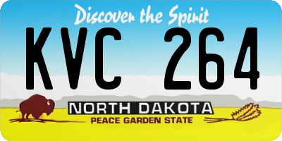 ND license plate KVC264