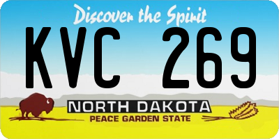 ND license plate KVC269