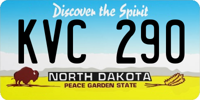 ND license plate KVC290