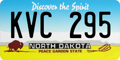 ND license plate KVC295