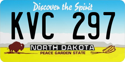 ND license plate KVC297