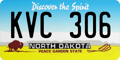 ND license plate KVC306