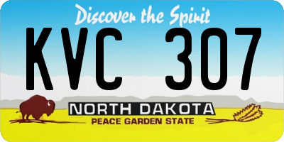 ND license plate KVC307