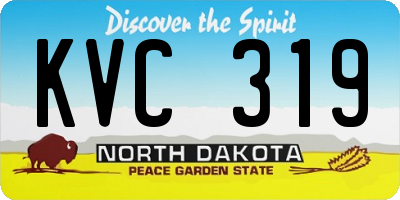 ND license plate KVC319