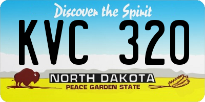 ND license plate KVC320