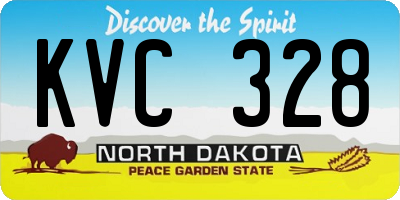 ND license plate KVC328