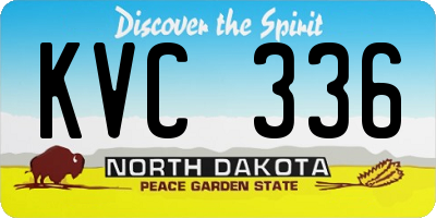 ND license plate KVC336
