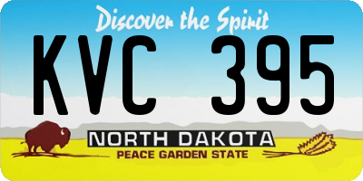 ND license plate KVC395