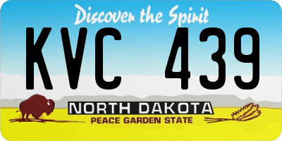 ND license plate KVC439