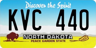 ND license plate KVC440