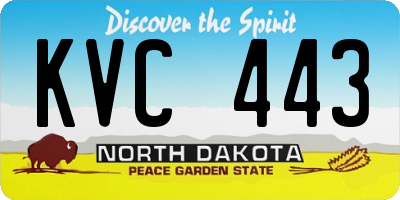 ND license plate KVC443