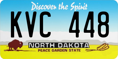 ND license plate KVC448