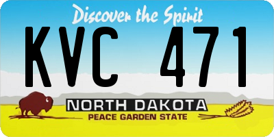 ND license plate KVC471