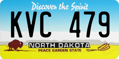 ND license plate KVC479
