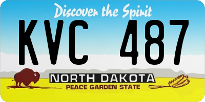 ND license plate KVC487
