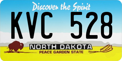 ND license plate KVC528