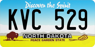 ND license plate KVC529