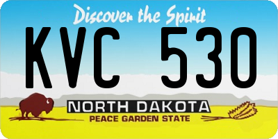 ND license plate KVC530
