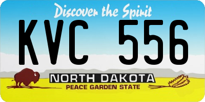ND license plate KVC556