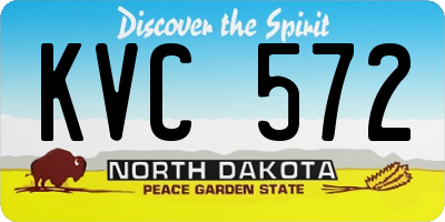 ND license plate KVC572