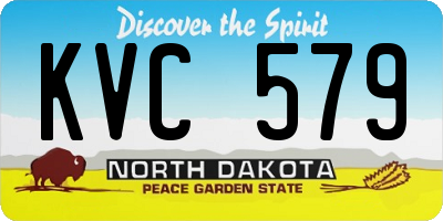ND license plate KVC579