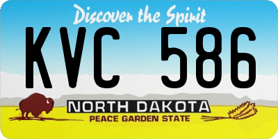 ND license plate KVC586