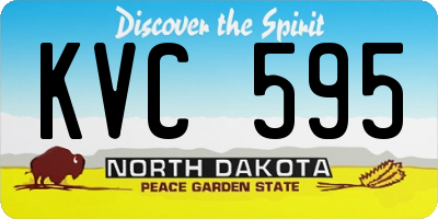ND license plate KVC595
