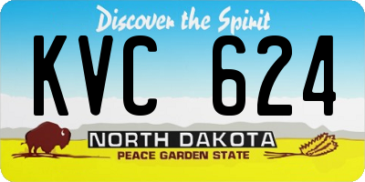 ND license plate KVC624