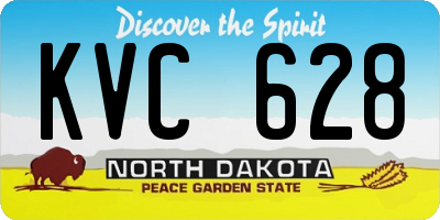 ND license plate KVC628