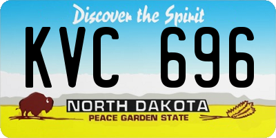 ND license plate KVC696