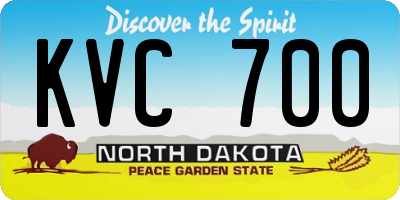 ND license plate KVC700