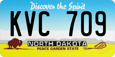 ND license plate KVC709