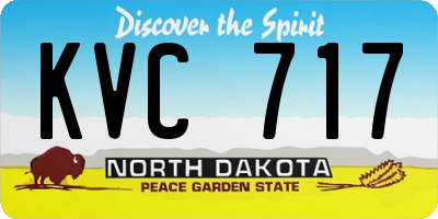 ND license plate KVC717